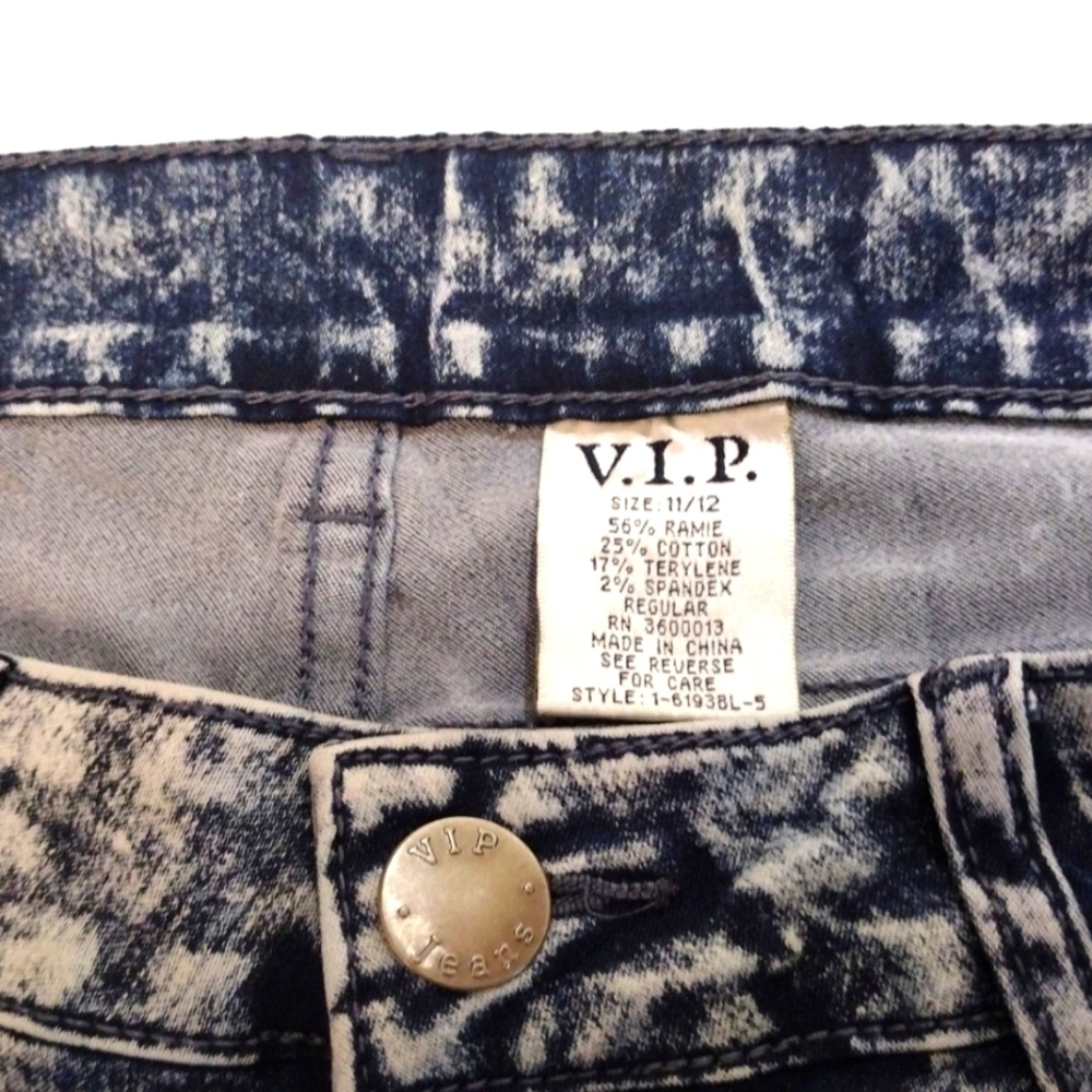 V.I.P. Acid Wash Skinny Jeans
